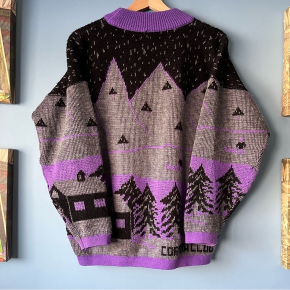 vintage pattern knit sweater - Picture 4 of 4